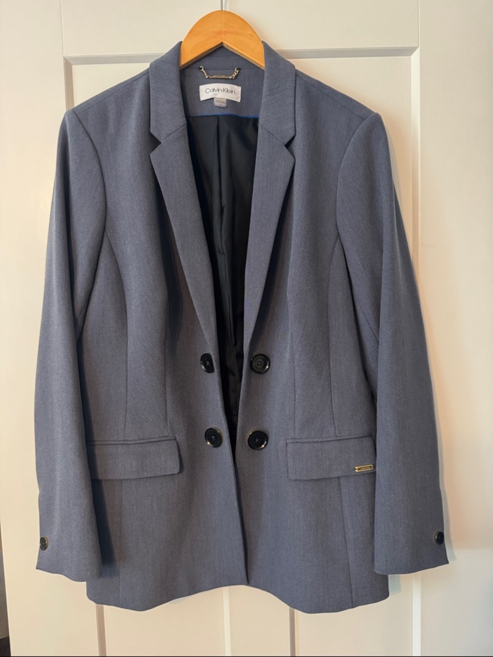Calvin Klein Blue Double-Breasted Blazer
